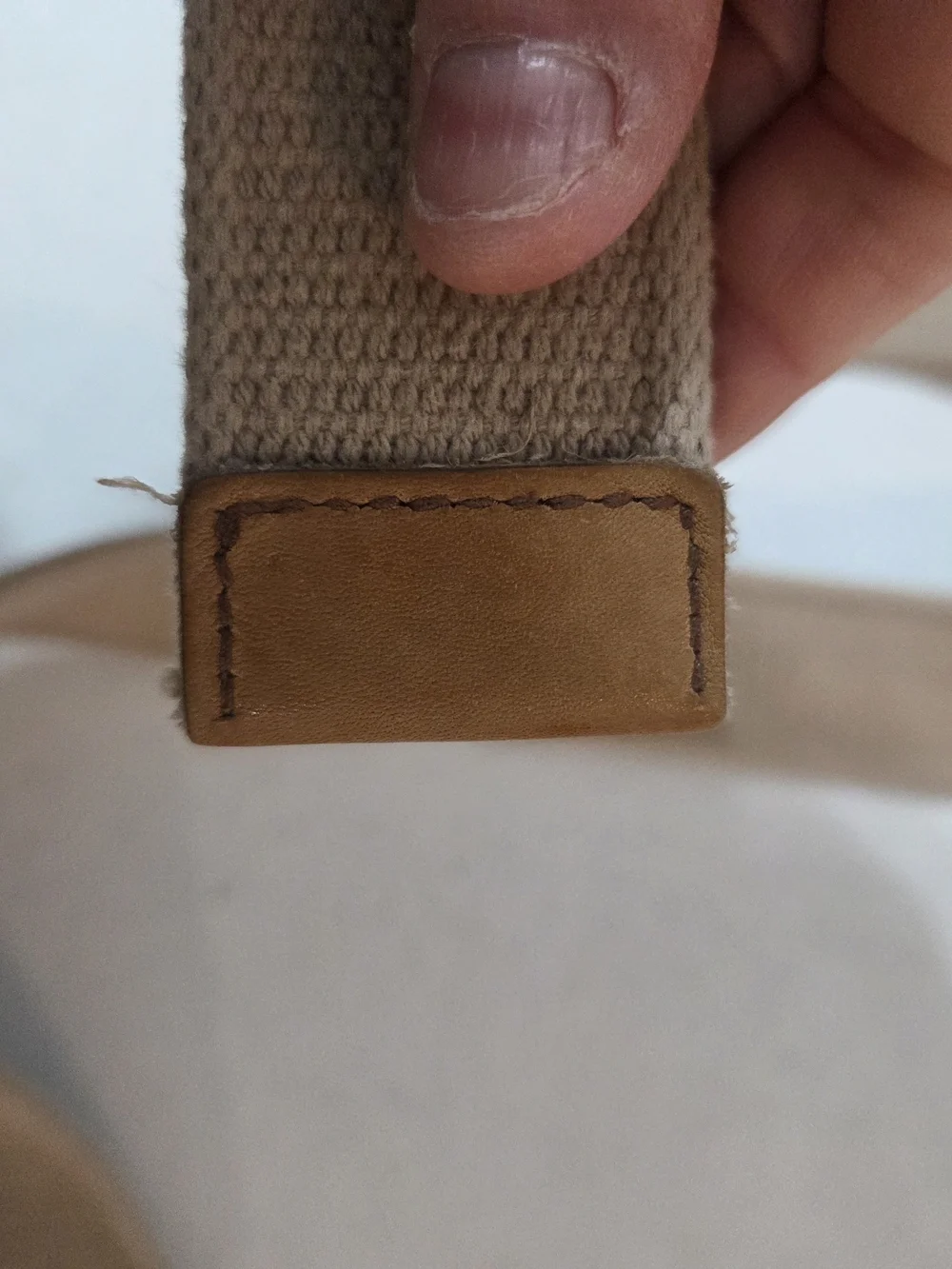 Polo by Ralph Lauren Beige Canvas D-Ring Belt, 44 Inches Long